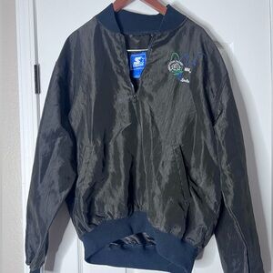 VTG Sprite Starter 1/4 Zip Pullover Size L Black Sweatshirt NBA Obey Your Thirst